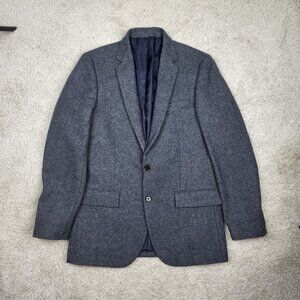 J Crew Thompson Blazer Sport Coat Mens Size 38 Regular Grey Wool Casual Fit USA